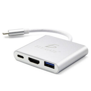 ADAPTADOR ELE-GATE HUB TIPO C A USB, HDMI Y TIPO C