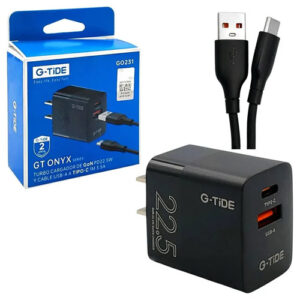 CARGADOR G-TIDE USB Y C 22.5W + CABLE USB A C 3.5A GO231